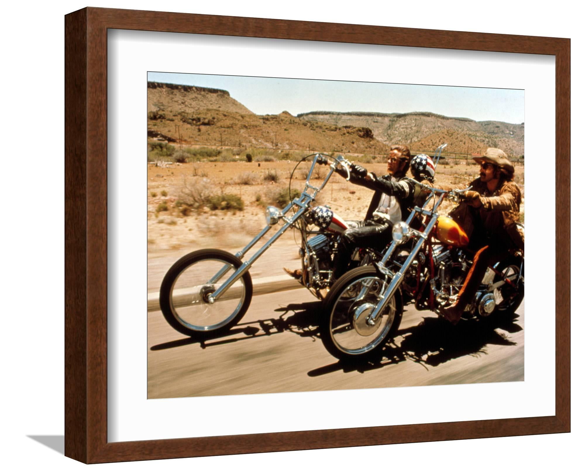 Art.com Easy Rider, Peter Fonda, Dennis Hopper, 1969 Photo, Brown Frame ...