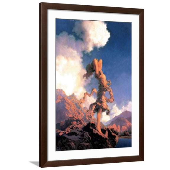 Art.com Ecstasy Art Print by Maxfield Parrish, Brown Frame Wall Art, 32" x 44"