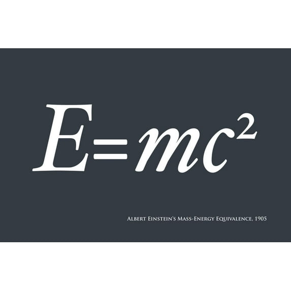 Art.com Einstein E equals mc2 Art Print by Michael Tompsett, 24" x 16"