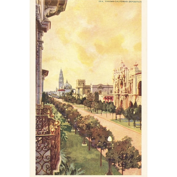 Art.com El Prado, Balboa Park, San Diego, California Art Print, 12" x 18"