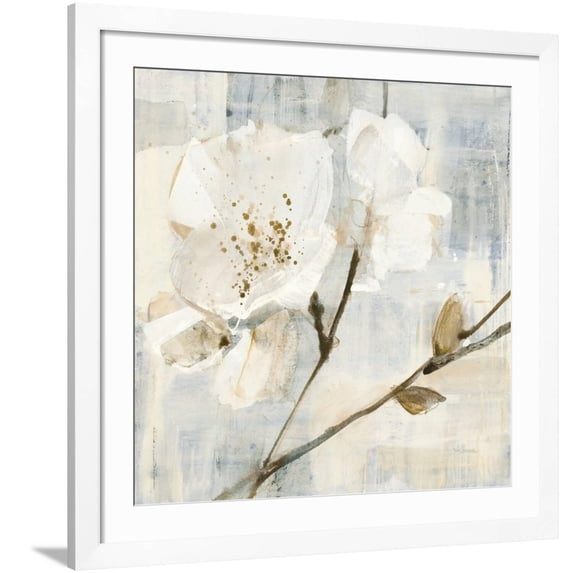 Art.com Elegance I Greige Art Print by Albena Hristova, White Frame Wall Art, 38" x 38"