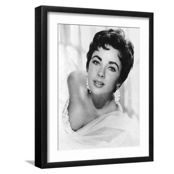 Art.com Elizabeth Taylor, 1954 Photo, Black Frame Wall Art, 17" x 21"