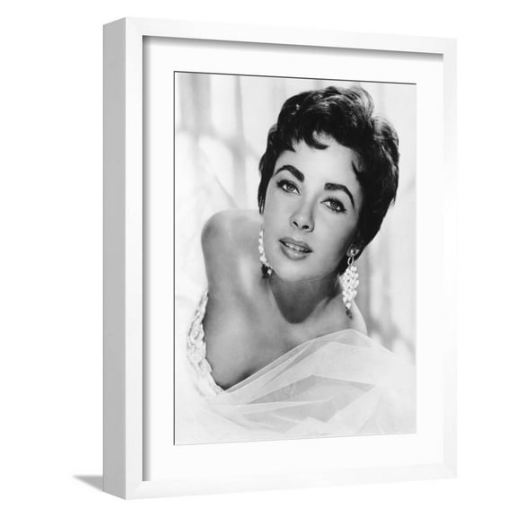 Art.com Elizabeth Taylor, 1954 Photo, White Frame Wall Art, 17" x 21"