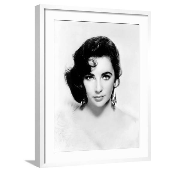 Art.com Elizabeth Taylor, Ca. Mid-1950s Photo, White Frame Wall Art, 23" x 29"