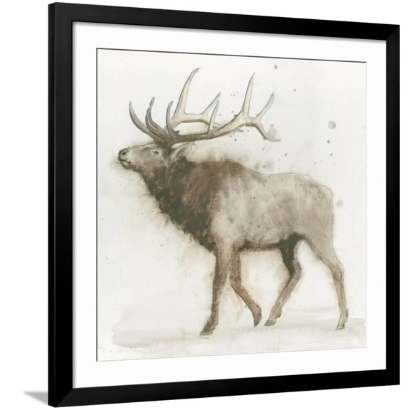 Art.com Elk v.2 Art Print by James Wiens, Black Frame Wall Art, 38" x 38"