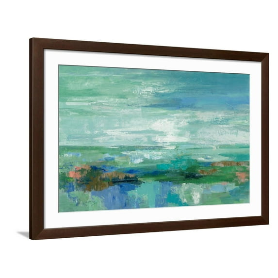 Art.com Emerald Bay Art Print by Silvia Vassileva, Brown Frame Wall Art, 44" x 32"
