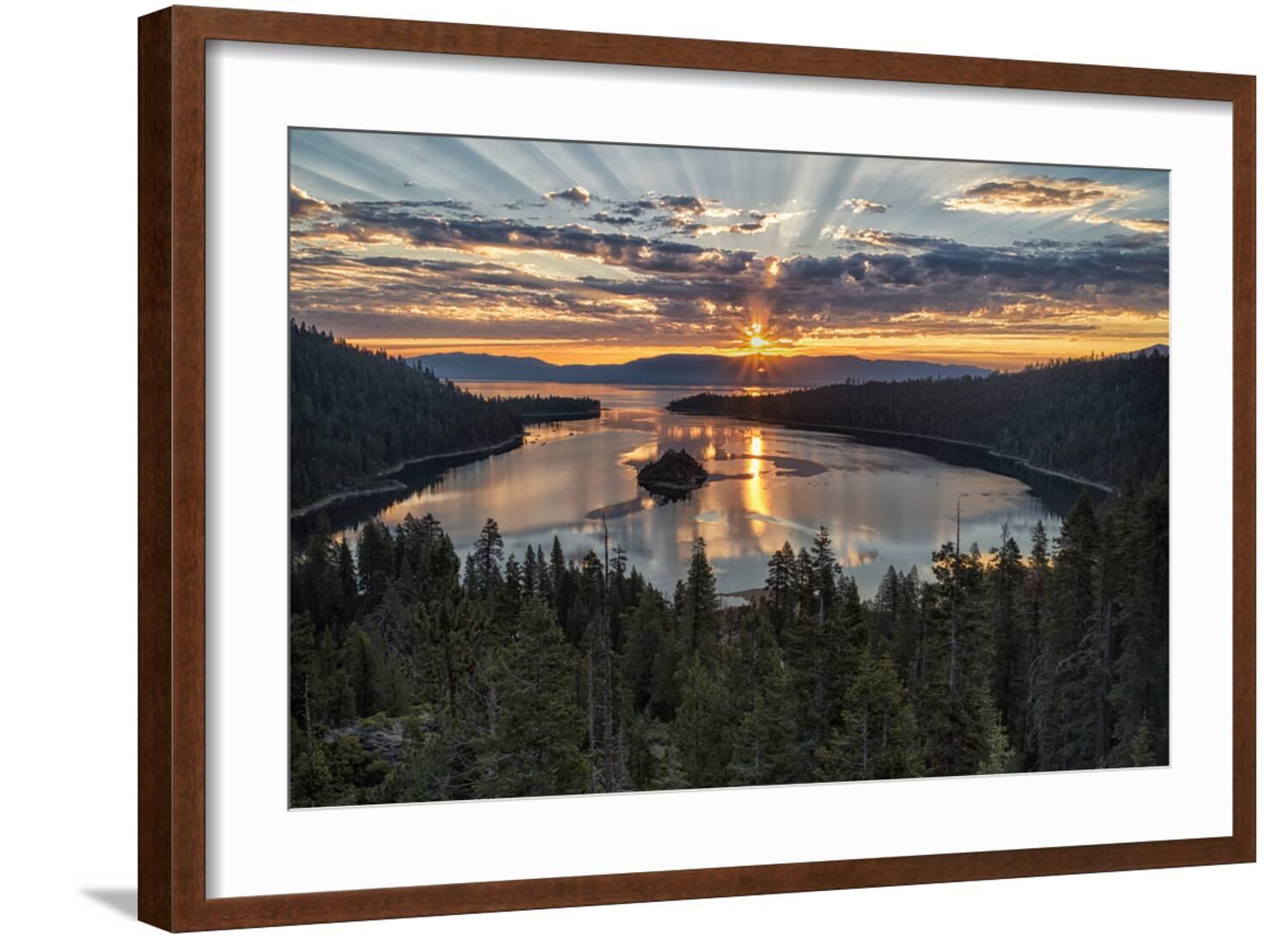 Wall Art Print – Gasparilla Entering Harbor, Tampa, Florida On Brown Frame, 29\" X 21\", Ready To Hang