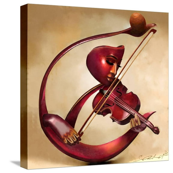 Art.com Ethereal Strings Stretched Canvas Print Wall Art by Salaam Muhammad, 16" x 16"