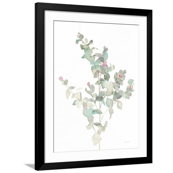 Art.com Eucalyptus II White Art Print by Danhui Nai, Black Frame Wall Art, 32" x 40"