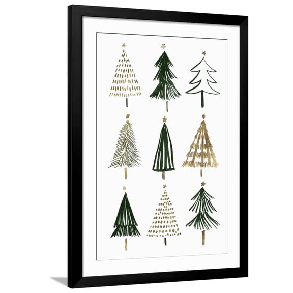 Art.com Evergreens I Art Print by Isabelle Z, Black Frame Wall Art, 32" x 44"