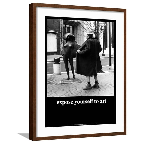 Art.com Expose Yourself to Art Art Print by M^ Ryerson, Brown Frame Wall Art, 23" x 29"