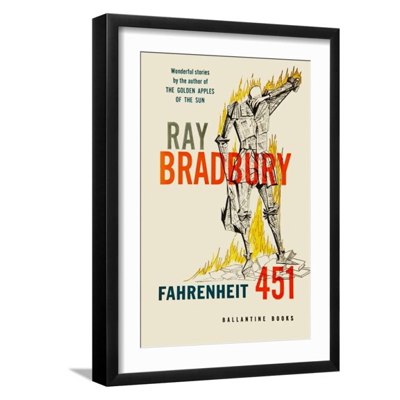 Art.com Fahrenheit 451 Art Print by Joseph Mugaini, Black Frame Wall Art, 17" x 23"