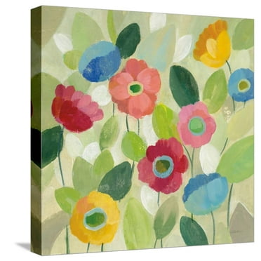 Art.com Fairy Tale Flowers IV Stretched Canvas Print Wall Art by Silvia Vassileva, 16" x 16"