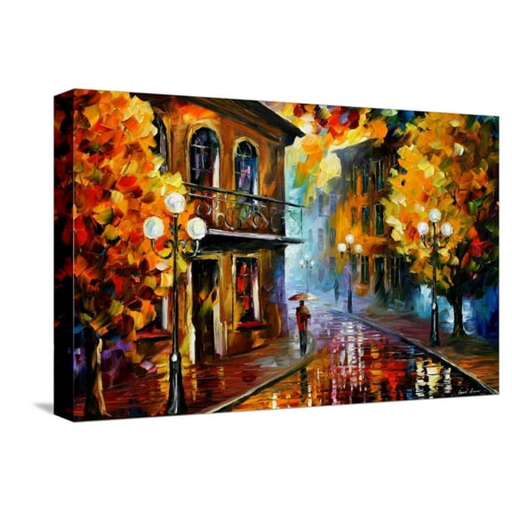 Art.com Fall Rain Stretched Canvas Print Wall Art by Leonid Afremov, 18" x 12"