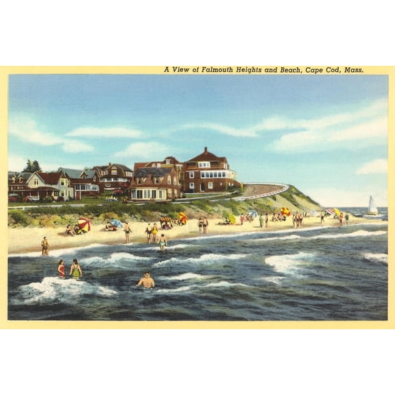 Art.com Falmouth Heights, Cape Cod Art Print, 36" x 24"