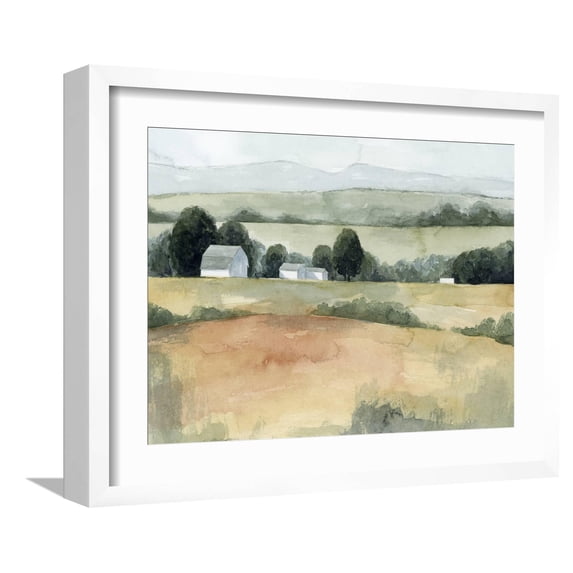 Art.com Family Farm I Art Print by Grace Popp, White Frame Wall Art, 21" x 17"