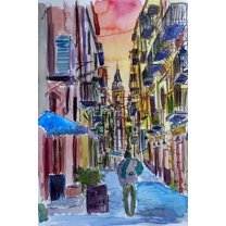 Art.com Fascinating Palermo Sicily Italy Street Scene Art Print by Markus Bleichner, 12" x 18"
