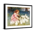 thumbnail image 1 of Art.com Feeding the Rabbits Giclee Print by Frederick Morgan, Black Frame Wall Art, 29" x 23", 1 of 5