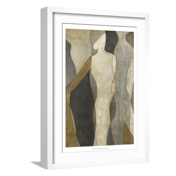 Art.com Figure Overlay I Art Print by Megan Meagher, White Frame Wall Art, 17" x 23"