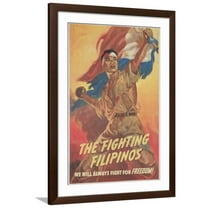 Art.com Filipino Freedom Fighter Poster Art Print, Brown Frame Wall Art, 32" x 44"