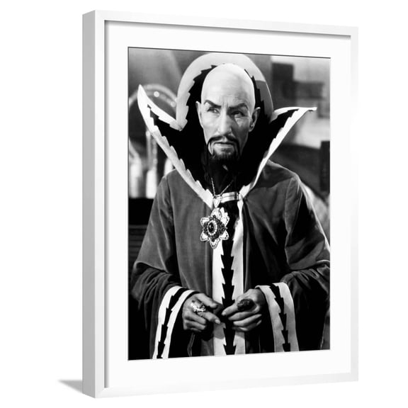Art.com Flash Gordon, Charles Middleton as Ming the Merciless, 1936 Photo, White Frame Wall Art, 23" x 29"