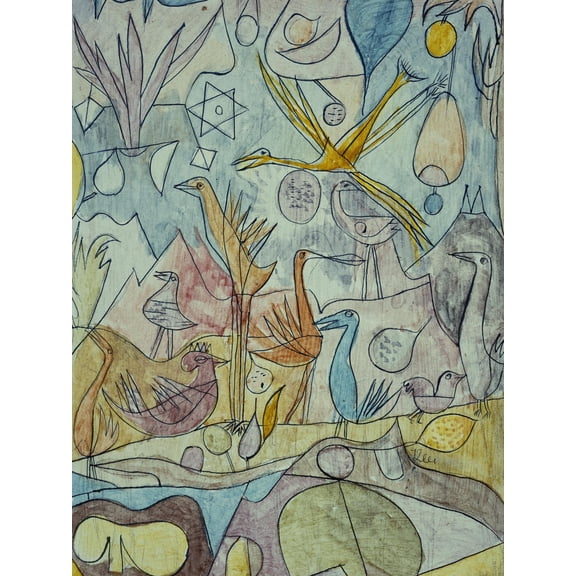 Art.com Flock of Birds; Vogelsammlung Giclee Print by Paul Klee, 12" x 16"