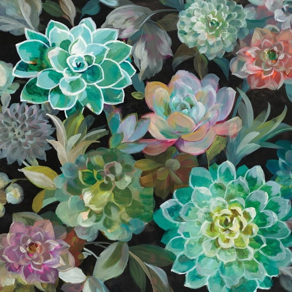 Art.com Floral Succulents v2 Crop Art Print by Danhui Nai, 16" x 16"