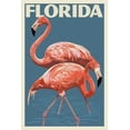 Florida Flamingo Art Print by Lantern Press, 24" x 36