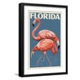 thumbnail image 1 of Art.com Florida - Flamingo Art Print by Lantern Press, Black Frame Wall Art, 17" x 23", 1 of 5
