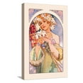 thumbnail image 1 of Art.com Flower Stretched Canvas Print Wall Art by Alphonse Mucha, 12" x 18", 1 of 4
