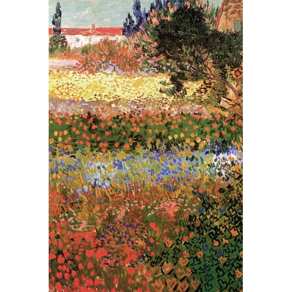 Art.com Flowering Garden with Path Art Print by Vincent van Gogh, 16" x 24"