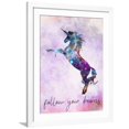 thumbnail image 1 of Art.com Follow your Dreams Unicorn 3 Art Print by Kimberly Allen, White Frame Wall Art, 32" x 40", 1 of 5