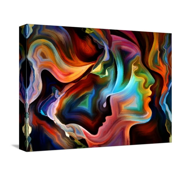 Art.com Forces of Nature Series. Arrangement of Colorful Paint and Abstract Shapes on the Subject of Modern Stretched Canvas Print Wall Art by agsandrew, 16" x 12"