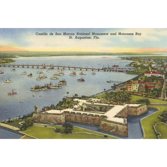Art.com Fortress, St. Augustine, Florida Art Print, 18" x 12"