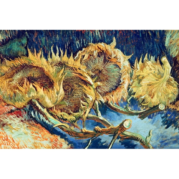 Art.com Four Cut Sunflowers, 1887 Giclee Print by Vincent van Gogh, 18" x 12"
