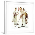 thumbnail image 1 of Art.com Four Sporting Boys: Golf Giclee Print by Norman Rockwell, White Frame Wall Art, 29" x 29", 1 of 5