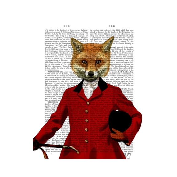 Art.com Fox Hunter 2 Portrait Art Print by Fab Funky, 12" x 16"