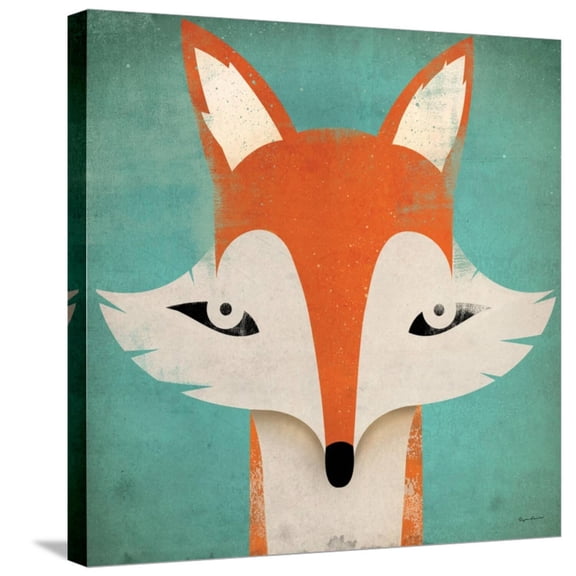 Art.com Fox Stretched Canvas Print Wall Art by Ryan Fowler, 24" x 24"