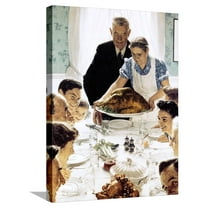 Art.com Freedom From Want, March 6,1943 Stretched Canvas Print Wall Art by Norman Rockwell, 18" x 24"
