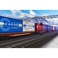thumbnail image 1 of Art.com Freight Train with Cargo Containers Photographic Print by Scanrail, 36" x 24", 1 of 4