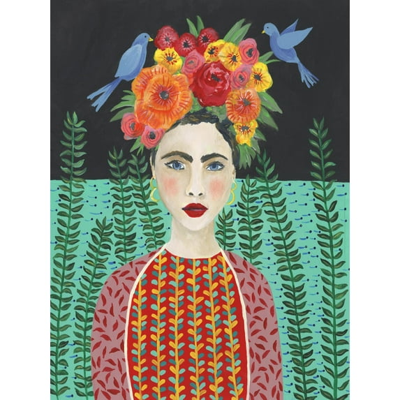 Art.com Frida Headdress II Art Print by Regina Moore, 12" x 16"