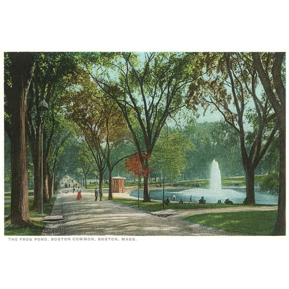 Art.com Frog Pond, Common, Boston, Massachusetts Art Print, 24" x 16"