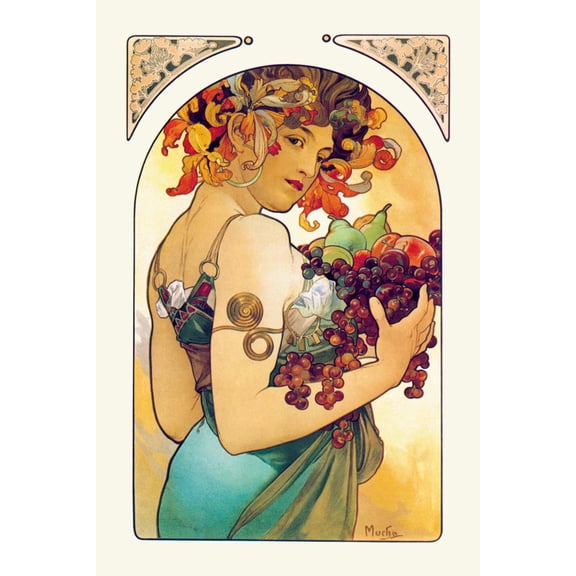 Art.com Fruit Art Print by Alphonse Mucha, 12" x 18"