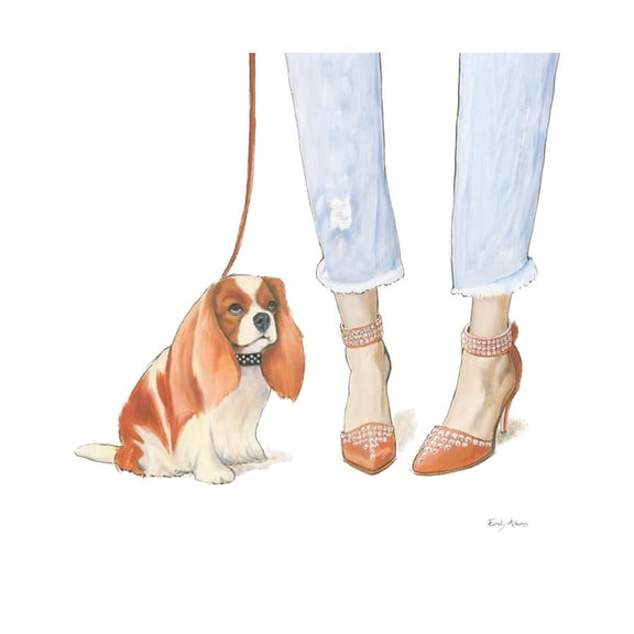 Art.com Furry Fashion Friends IV Art Print by Emily Adams, 16" x 16"