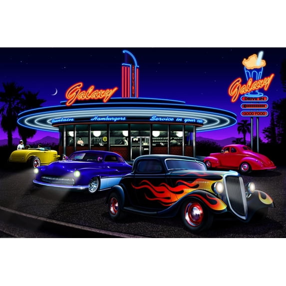 Art.com Galaxy Diner Art Print by Helen Flint, 18" x 12"