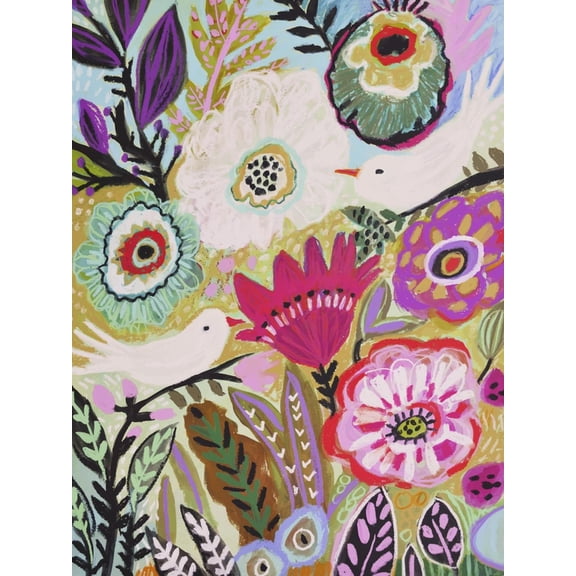 Art.com Garden Birds I Art Print by Karen Fields, 12" x 16"