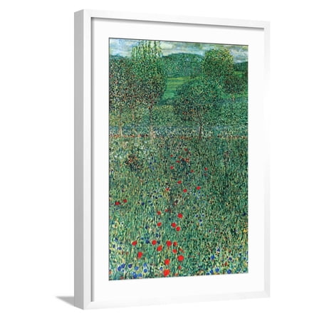 Art.com Garden Landscape Art Print by Gustav Klimt, White Frame Wall Art, 21" x 29"