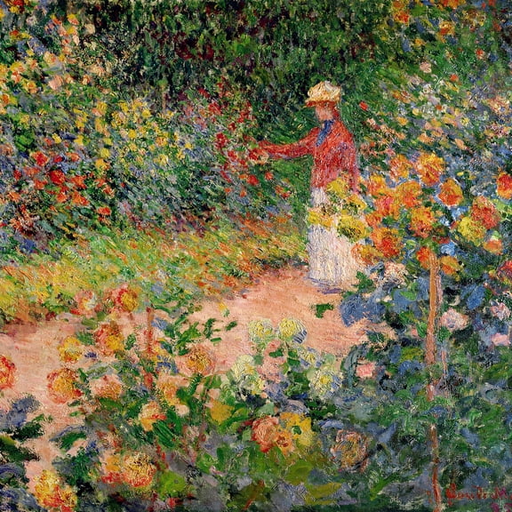 Art.com Garden at Giverny, 1895 Giclee Print by Claude Monet, 24" x 24"
