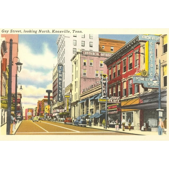 Art.com Gay Street, Knoxville, Tennessee Art Print, 36" x 24"