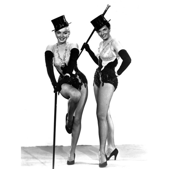 Art.com Gentlemen Prefer Blondes, Marilyn Monroe, Jane Russell, 1953 Photo, 12" x 16"